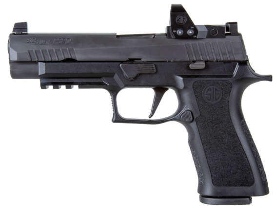 black semi automatic pistol