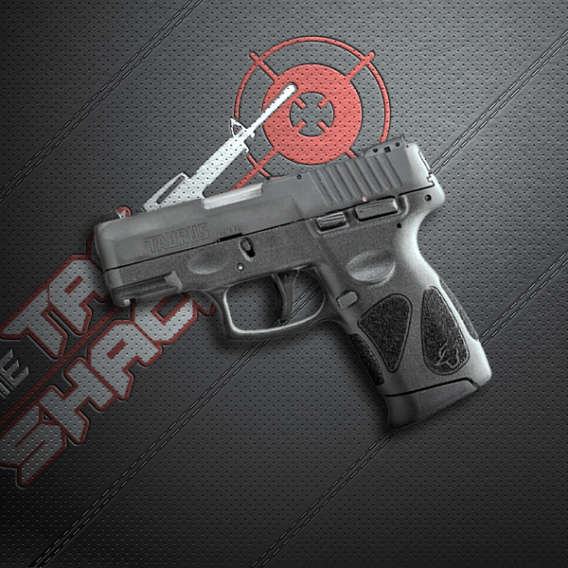 semi automatic pistol on black background for gun webinars